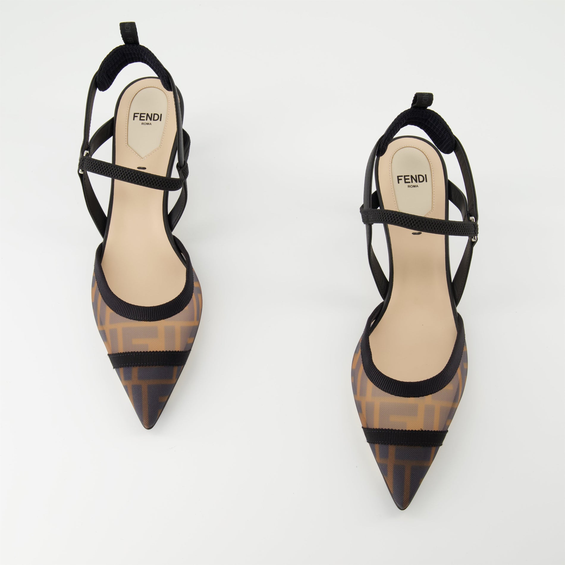 Fendi Mesh Slingback Pumps - image 6