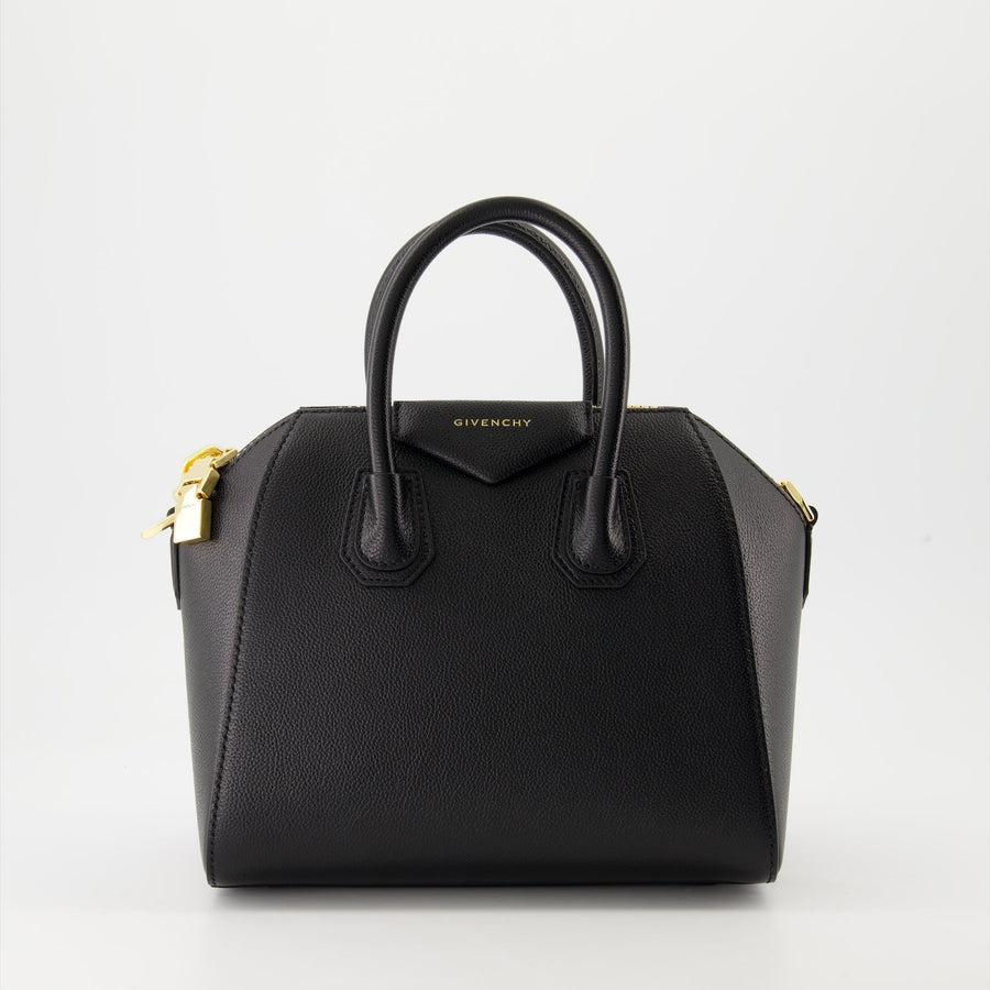 Givenchy Black Leather Antigona Top Handle Bag