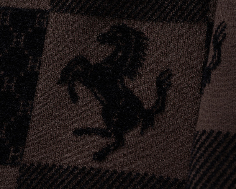 Hermes Checkered “H” & Horse Motif Wool Sweater - image 5