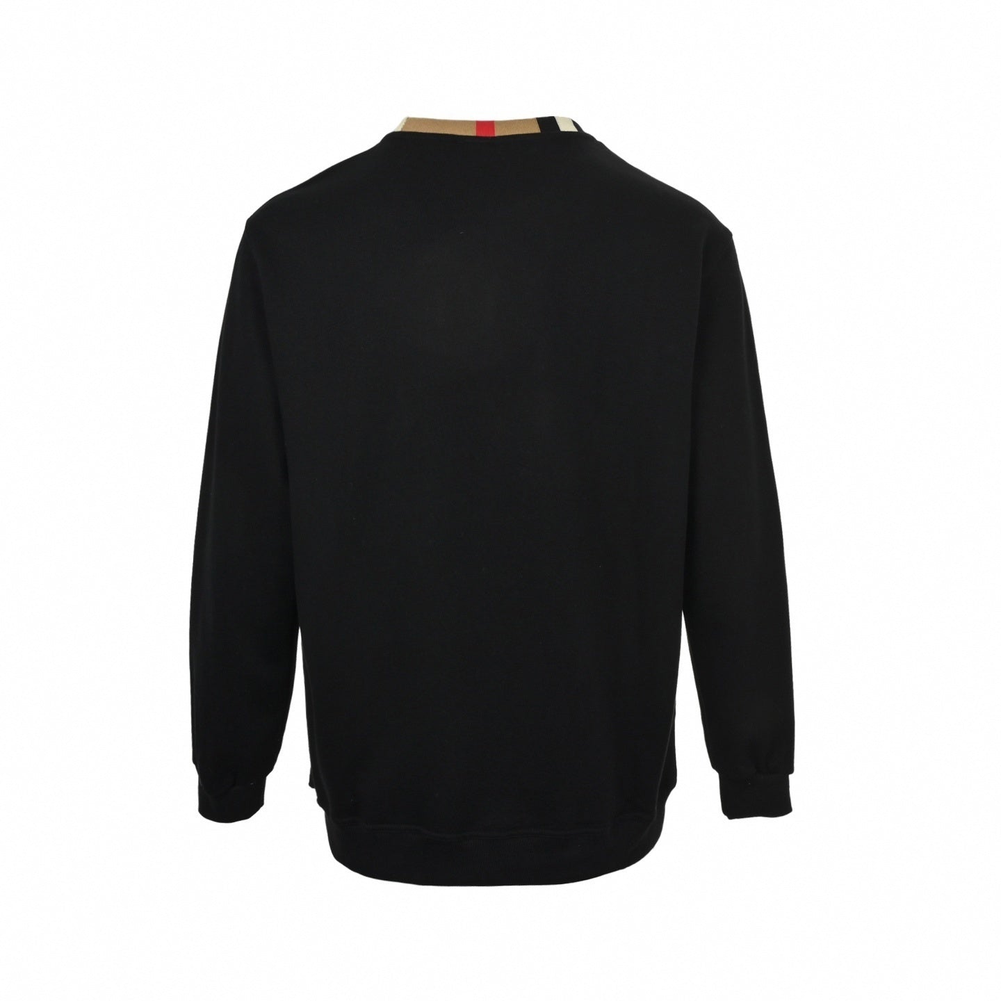 Burberry Boutique Black Crewneck Sweatshirt with Icon Stripe Trim - image 2