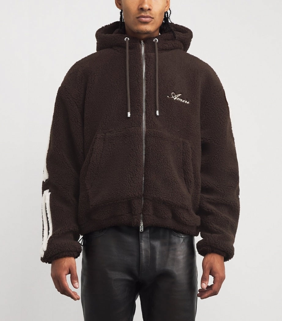 Amiri Fleece Bones Zip Hoodie - image 2