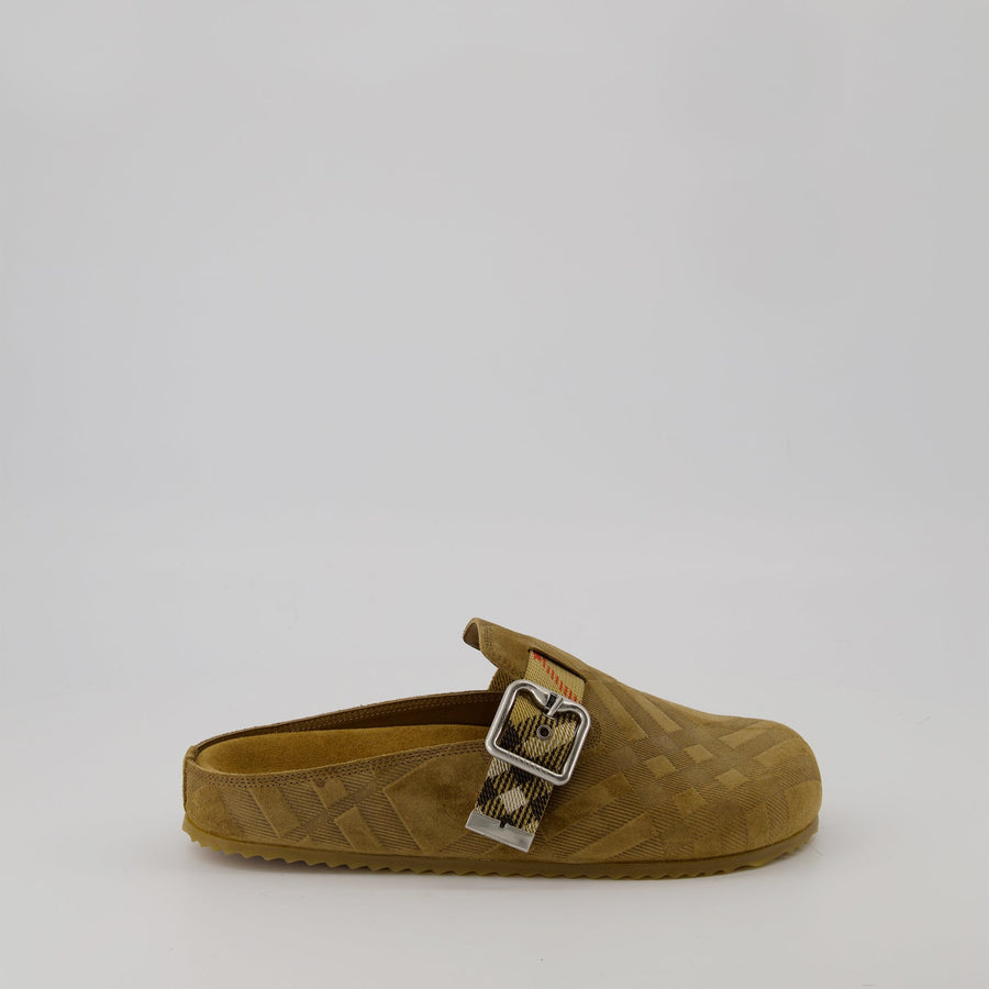 Burberry Check Buckle Clogs