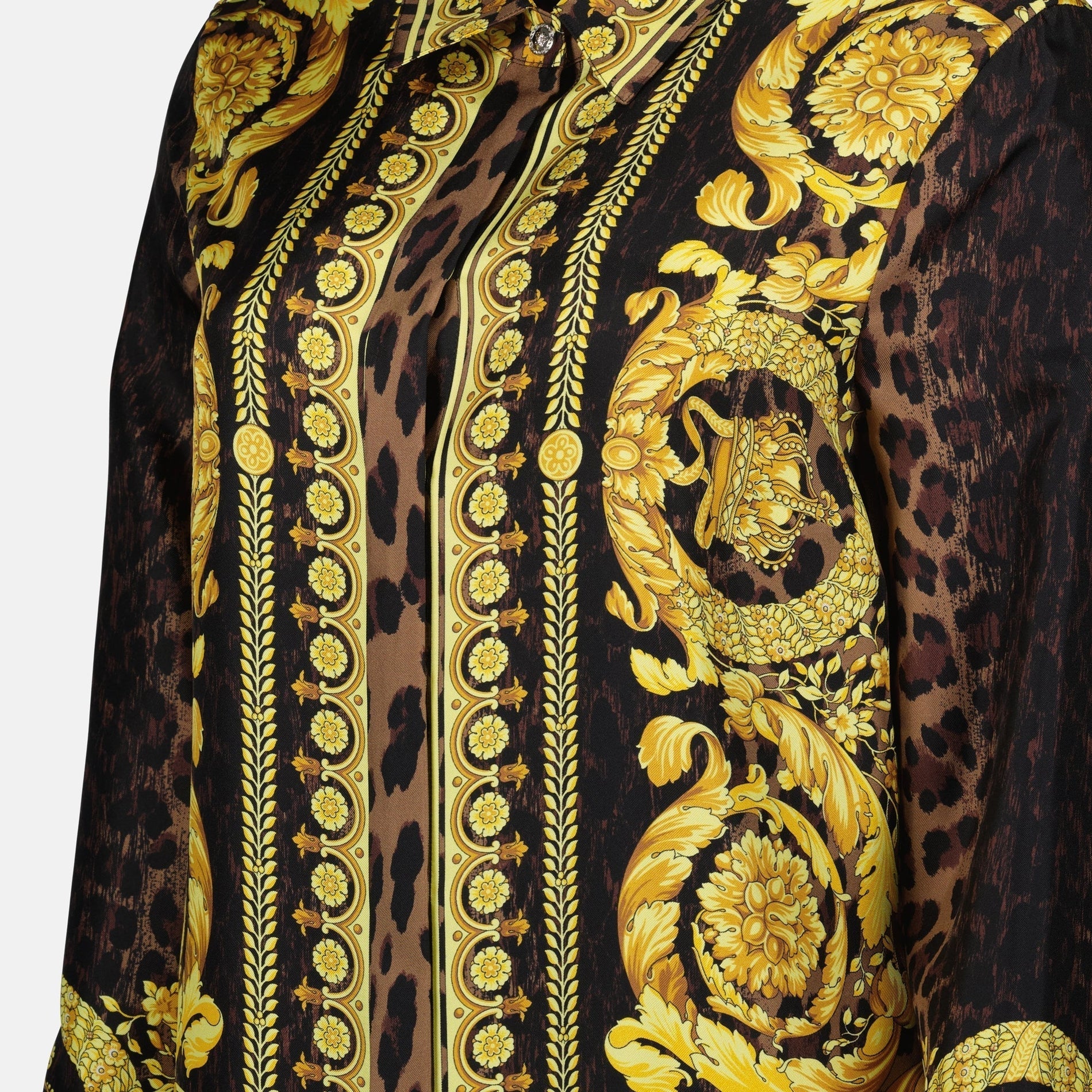 Versace Baroque Silk Shirt-Leopard - image 5