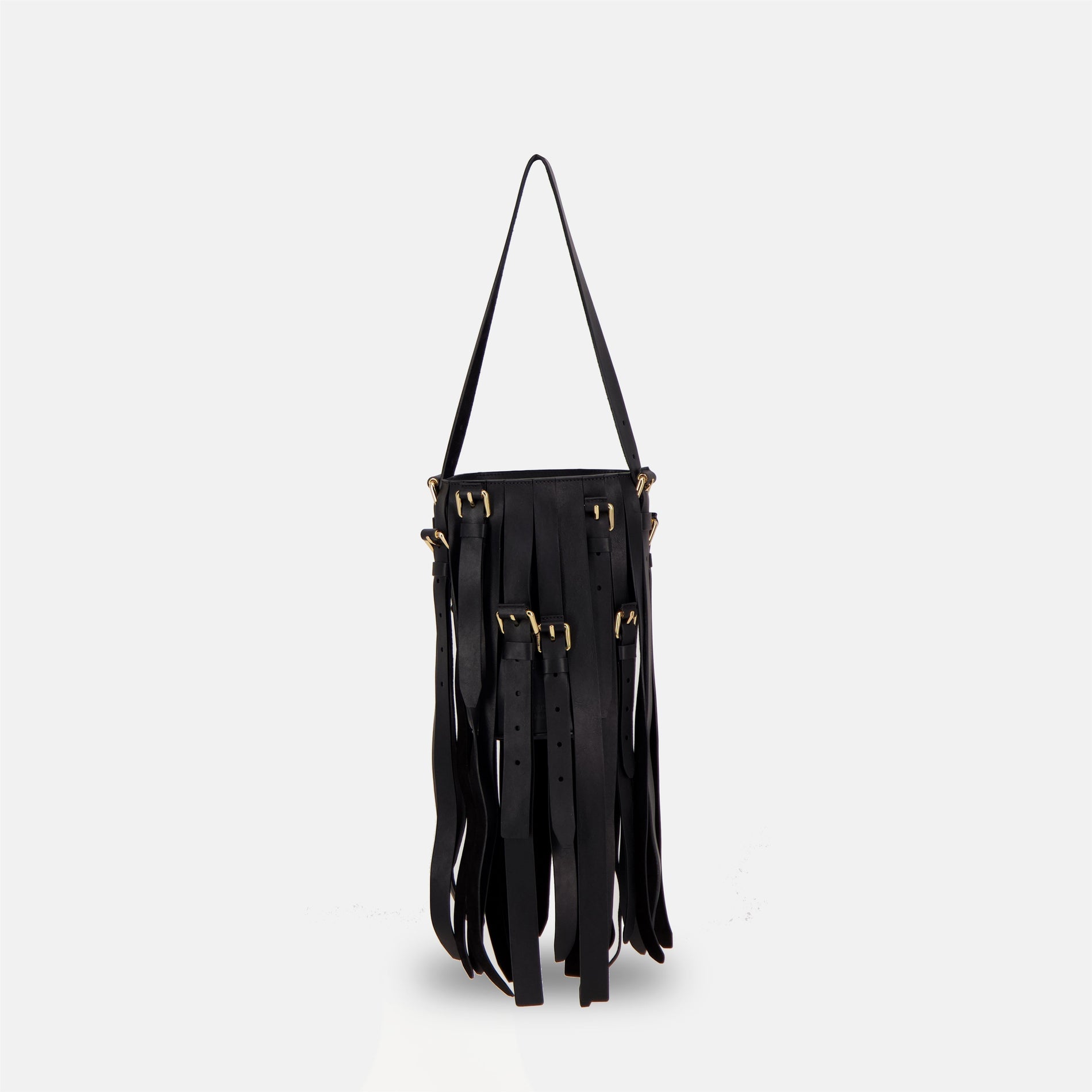 Moschino Fringed Leather Bucket Shoulder Bag - image 2