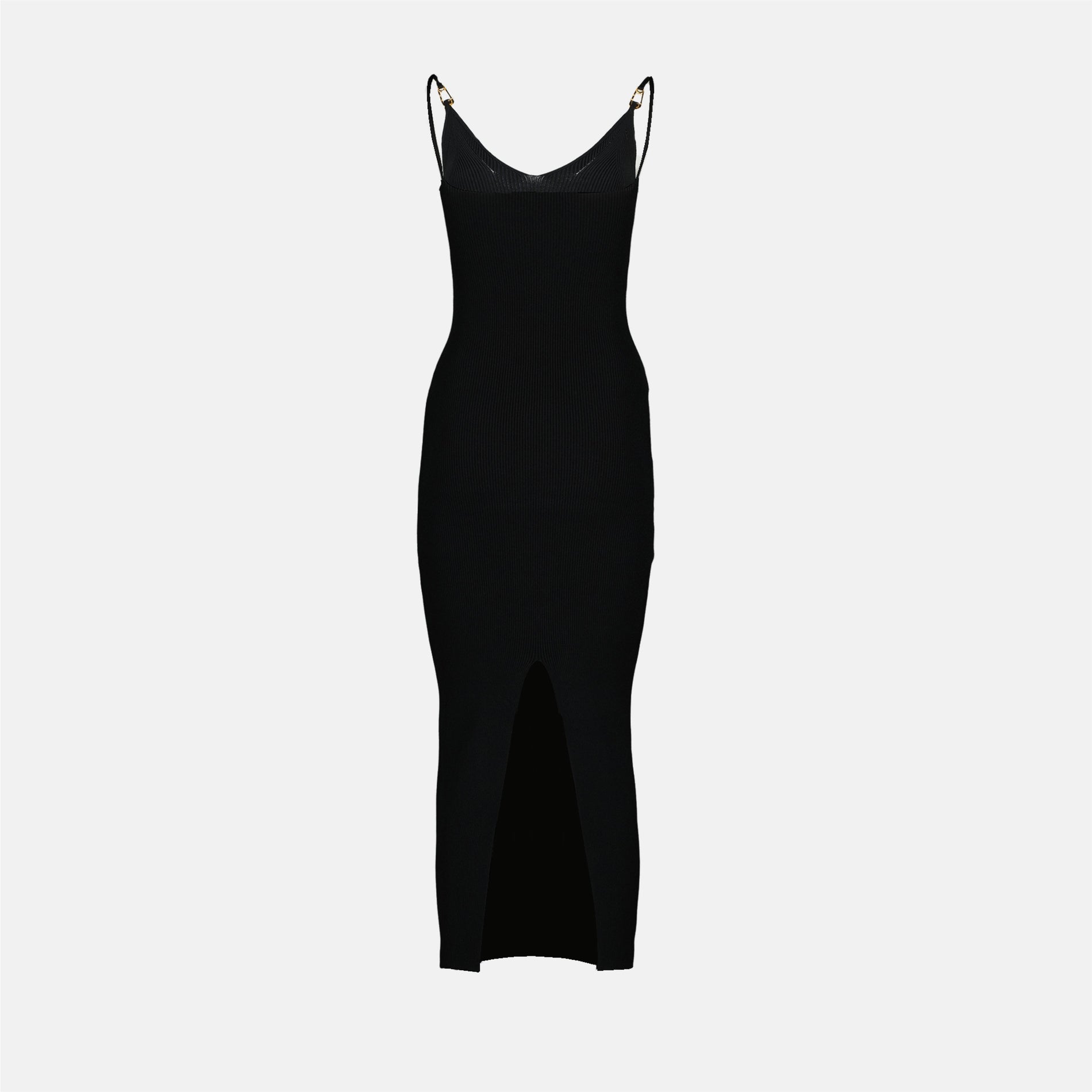 Versace Ribbed Knit Maxi Slip Dress - image 4