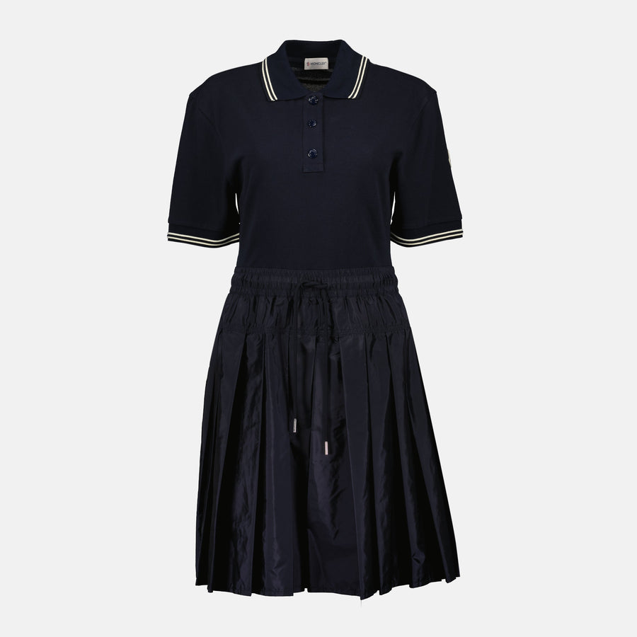 Moncler Polo Collar Drawstring Waist Dress