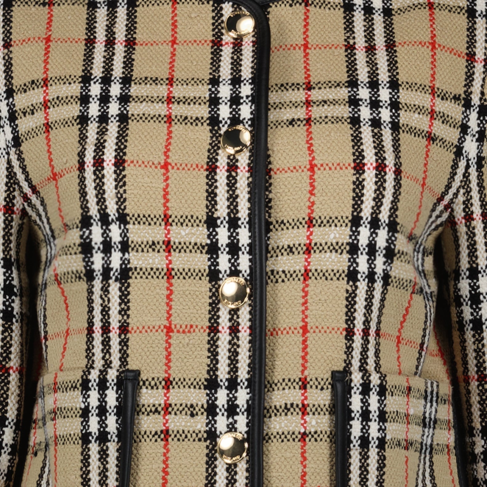 Burberry Vintage Check Tweed Fringe Jacket - image 5