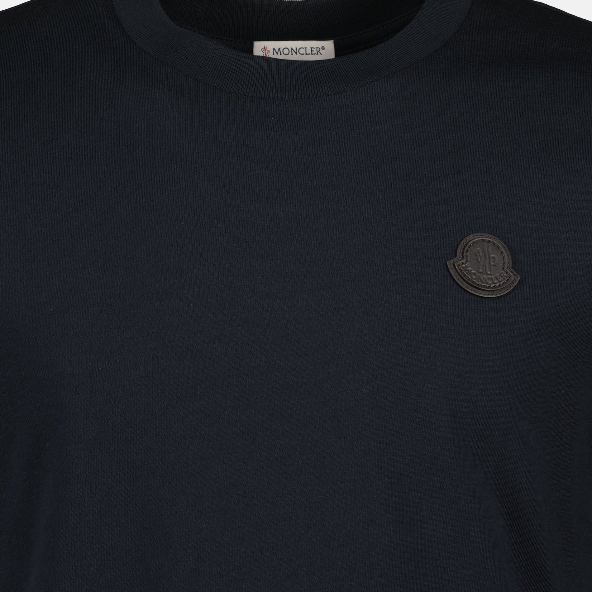 Moncler Leather Logo Cotton T-Shirt - image 4