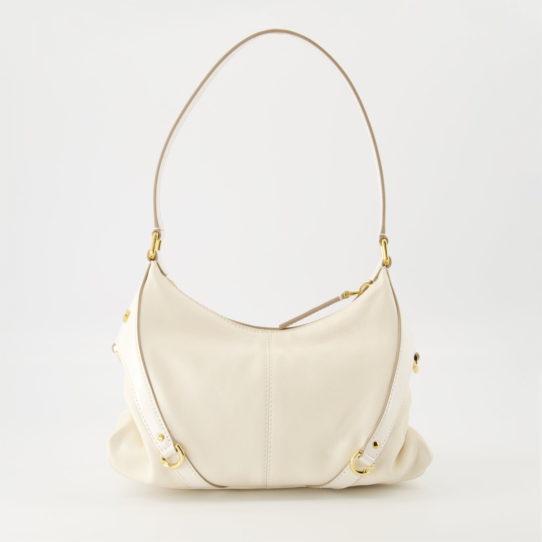Givenchy Cream Leather Buckle Detail Mini Shoulder Bag - image 2