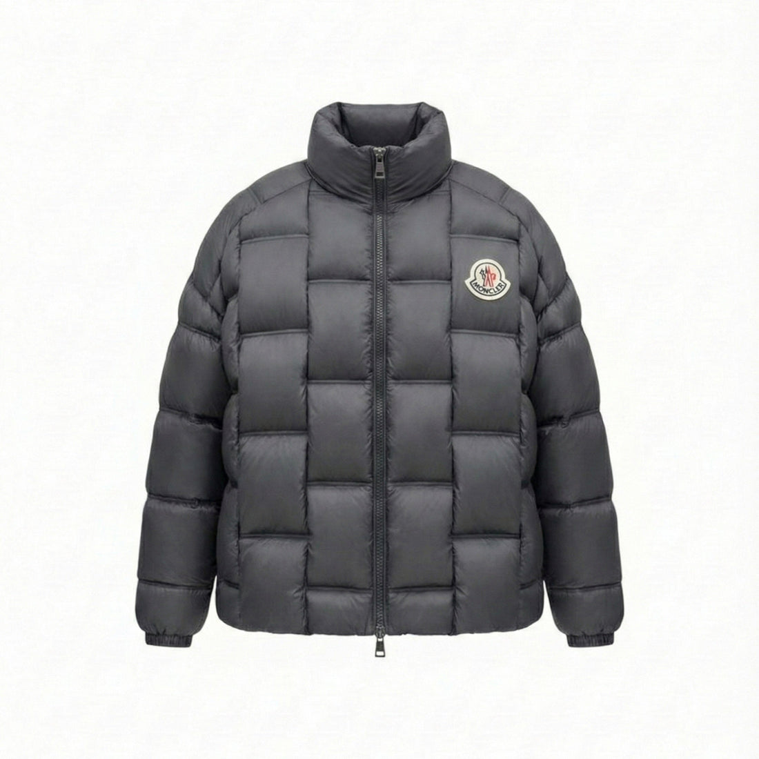 Square Quilted Embossed Back Puffer Jacket