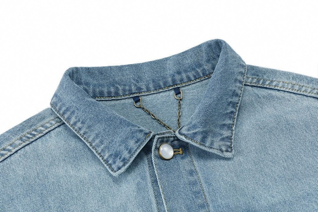 Louis Vuitton Light Blue Washed Denim Jacket - image 3