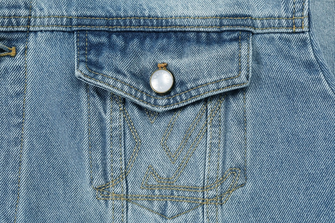Louis Vuitton Light Blue Washed Denim Jacket - image 6