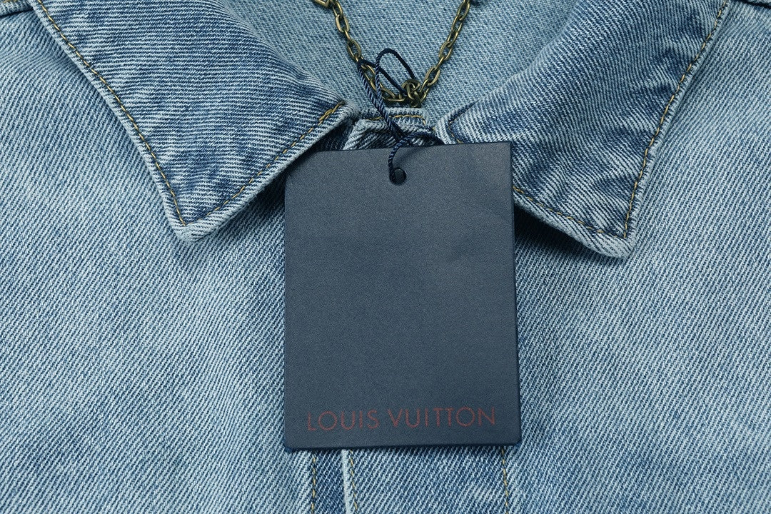 Louis Vuitton Light Blue Washed Denim Jacket - image 4