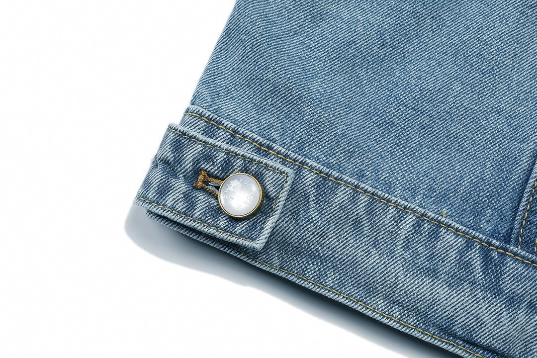Louis Vuitton Light Blue Washed Denim Jacket - image 8