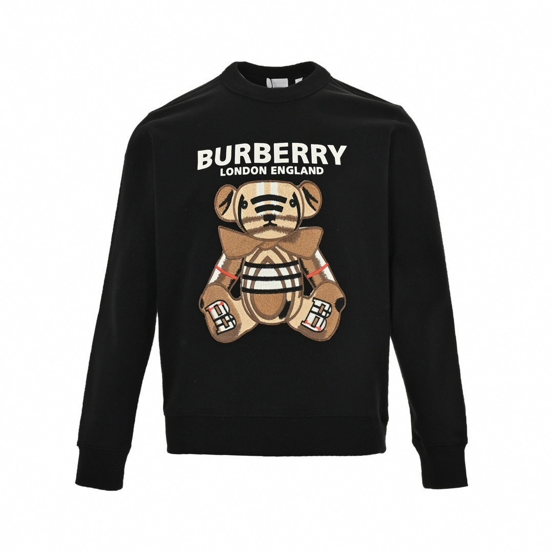 Burberry Thomas Bear Appliqué Cotton Sweatshirt