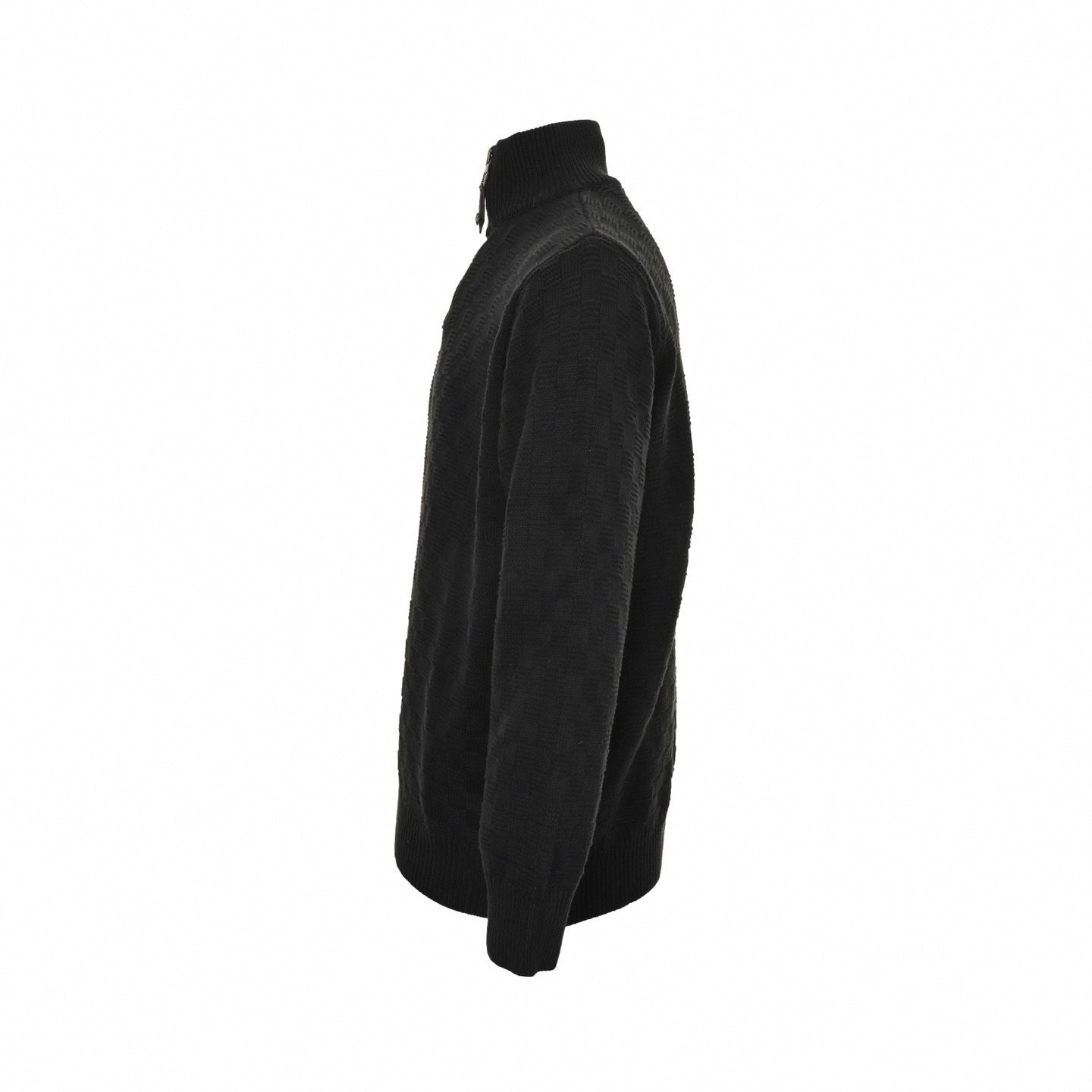 Louis Vuitton Damier Check Half-Zip Stand-Collar Knit Sweater - image 3