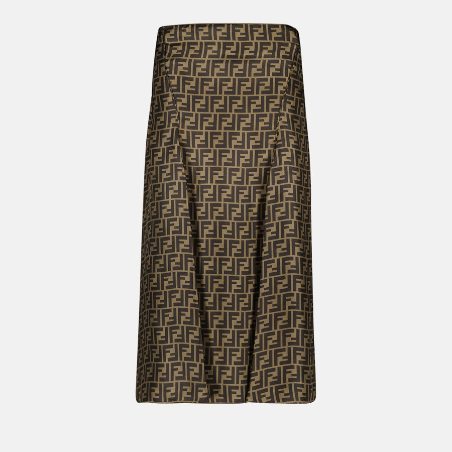 Fendi FF Silk Skirt