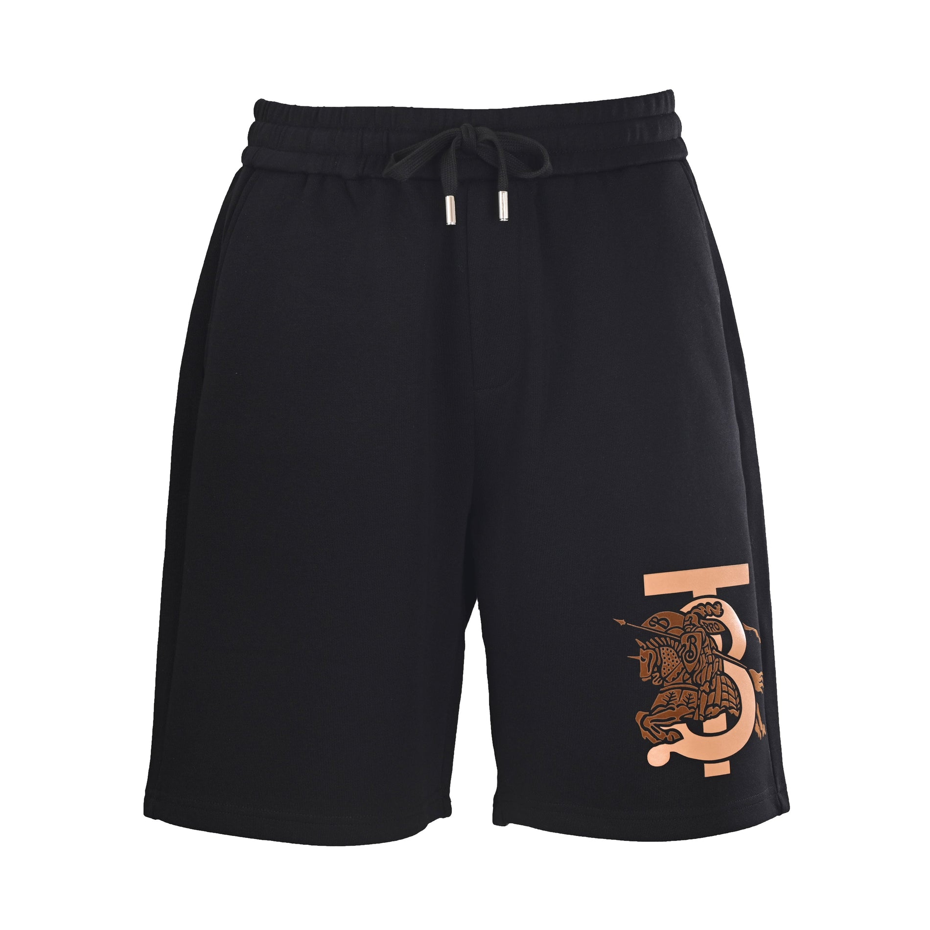 Burberry Black Cavalier Logo Shorts