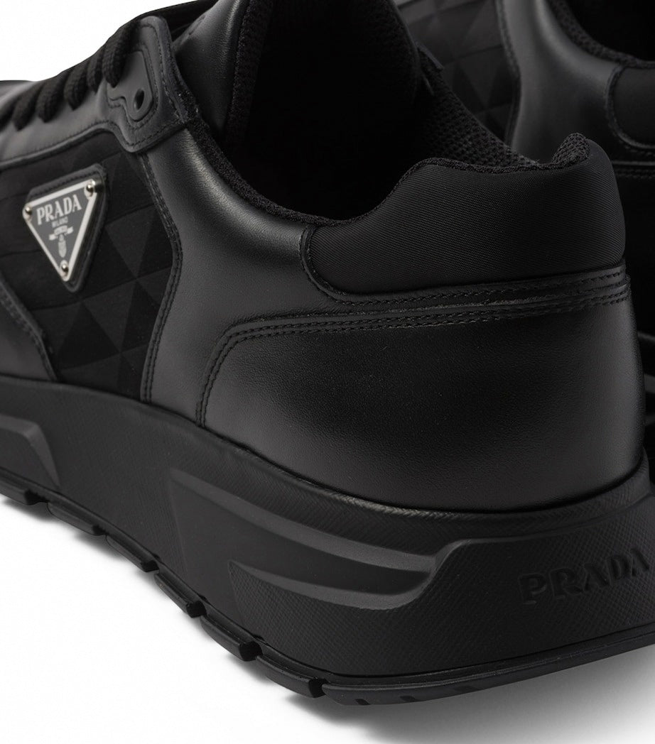 Prada Leather & Re-Nylon Low-Top Sneakers - image 5