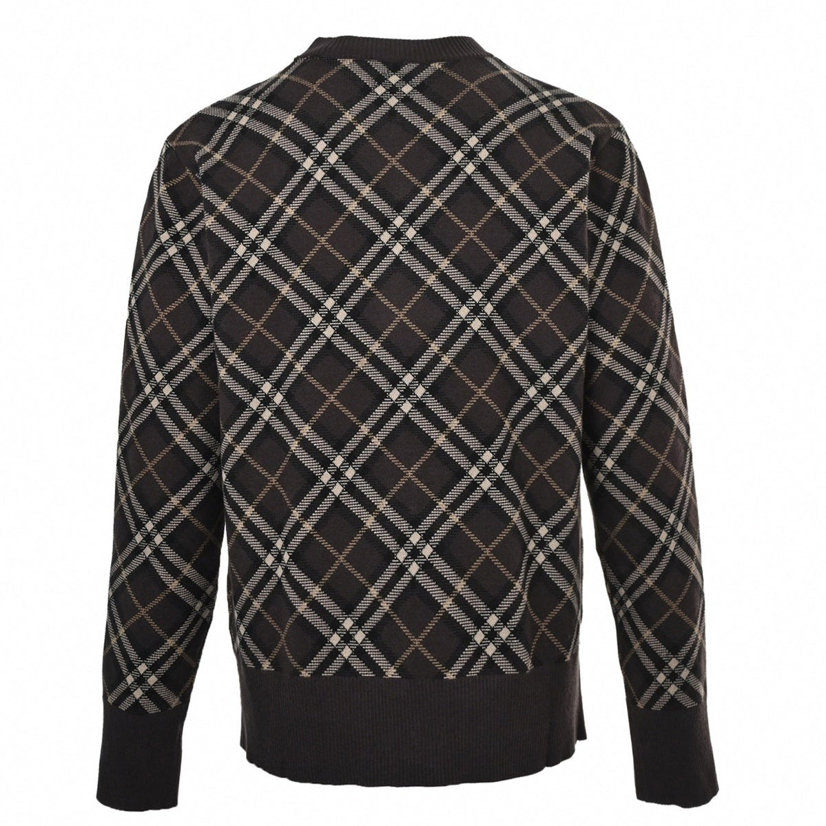 Burberry Brown Checked Wool Jumper - image 3