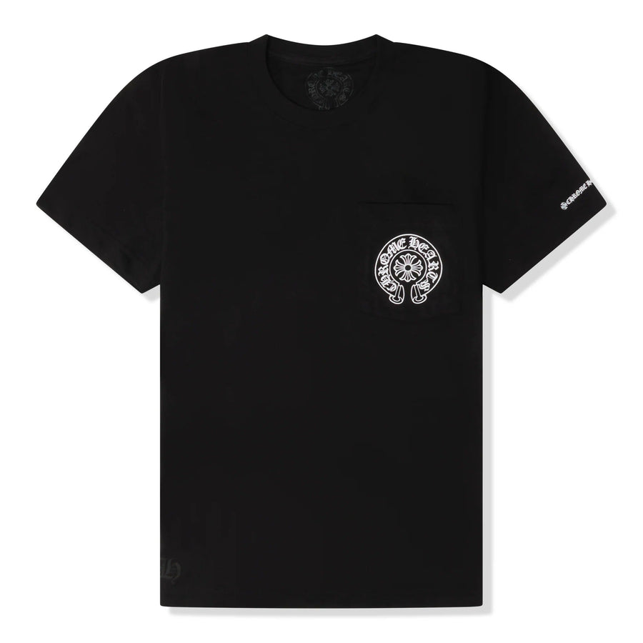 Chrome Hearts Horse Shoe Pocket Logo Black T-Shirt