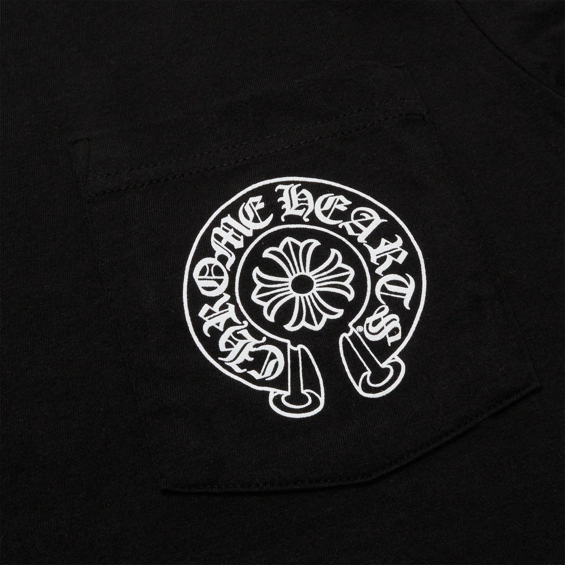 Chrome Hearts Horse Shoe Pocket Logo Black T-Shirt - image 4