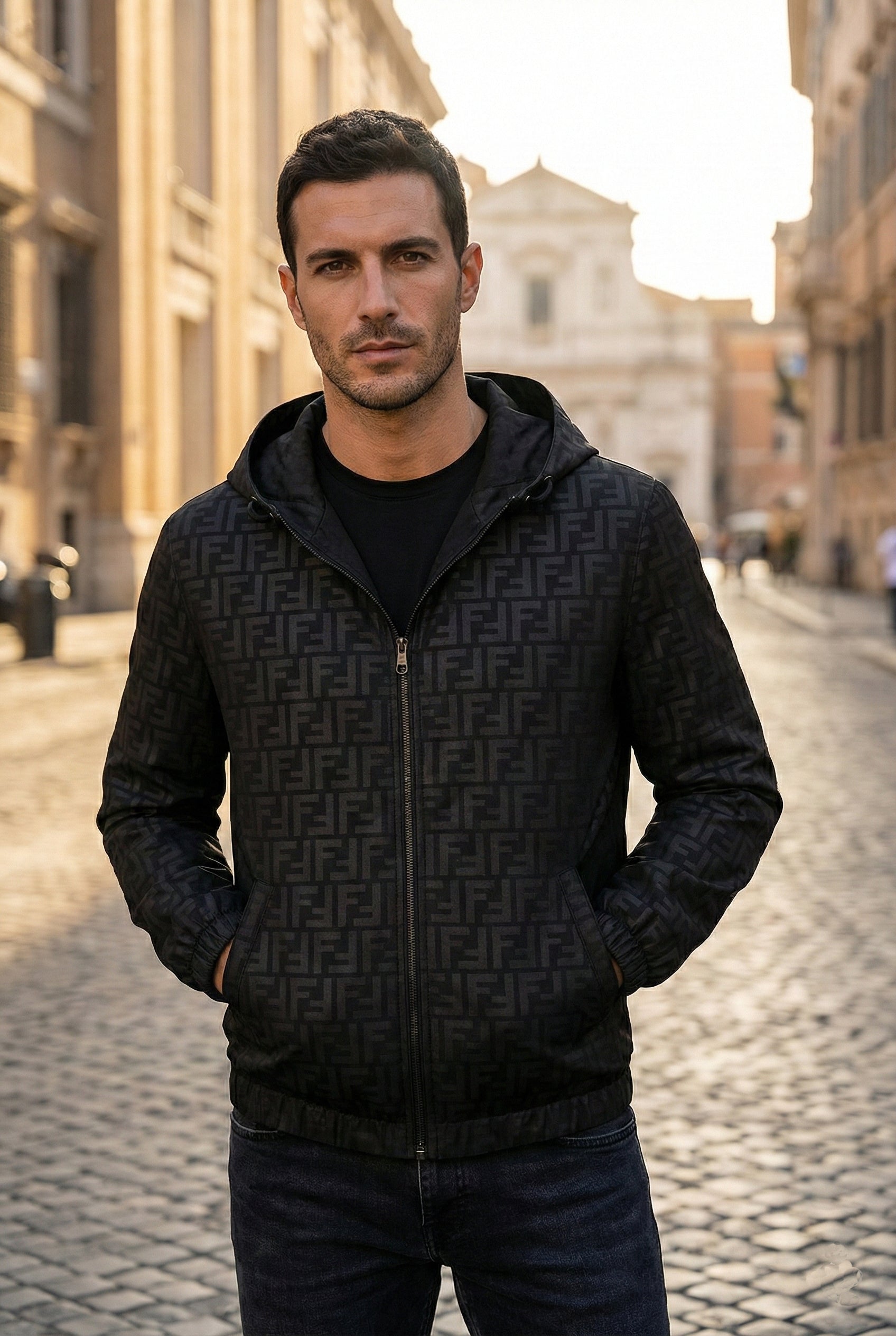 Fendi FF Monogram Hooded Jacket - image 6