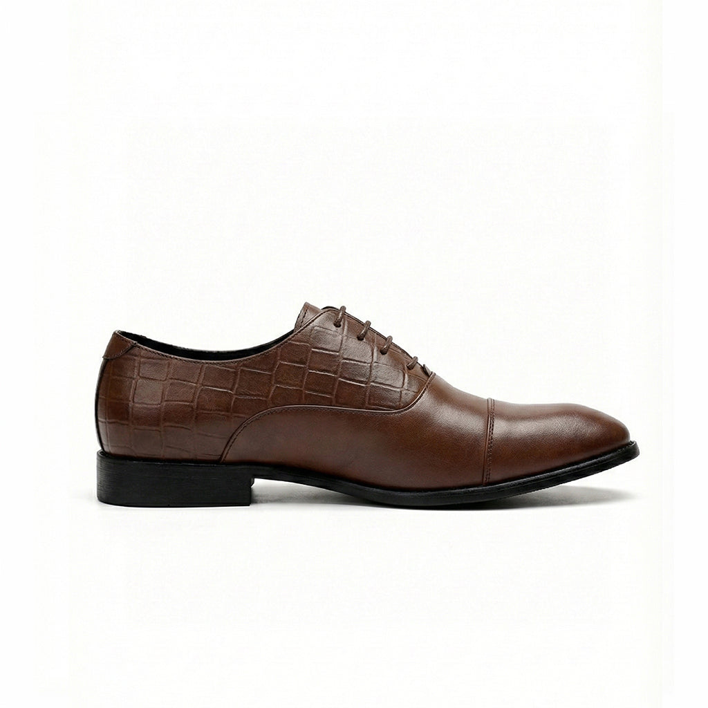 Louis Vuitton Brown Patent Croc-Embossed Oxford Shoes - image 8