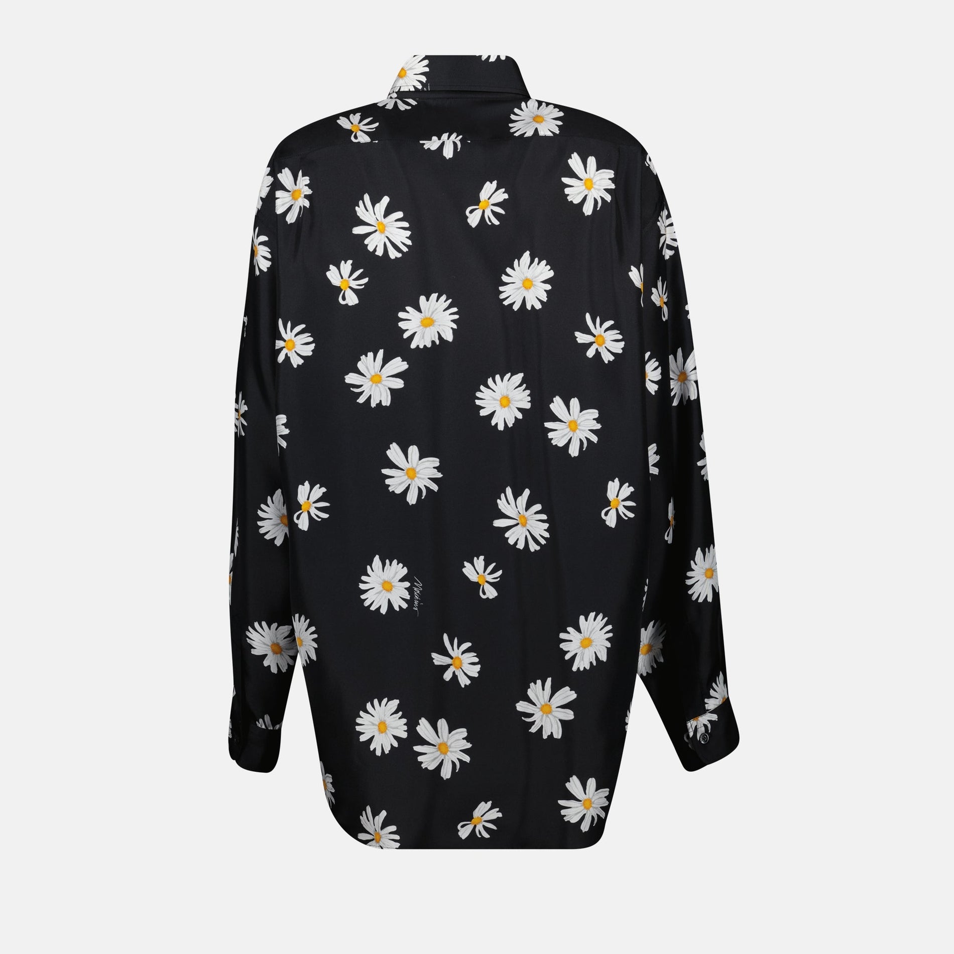 Moschino Daisy Print Silk Shirt in Black - image 2