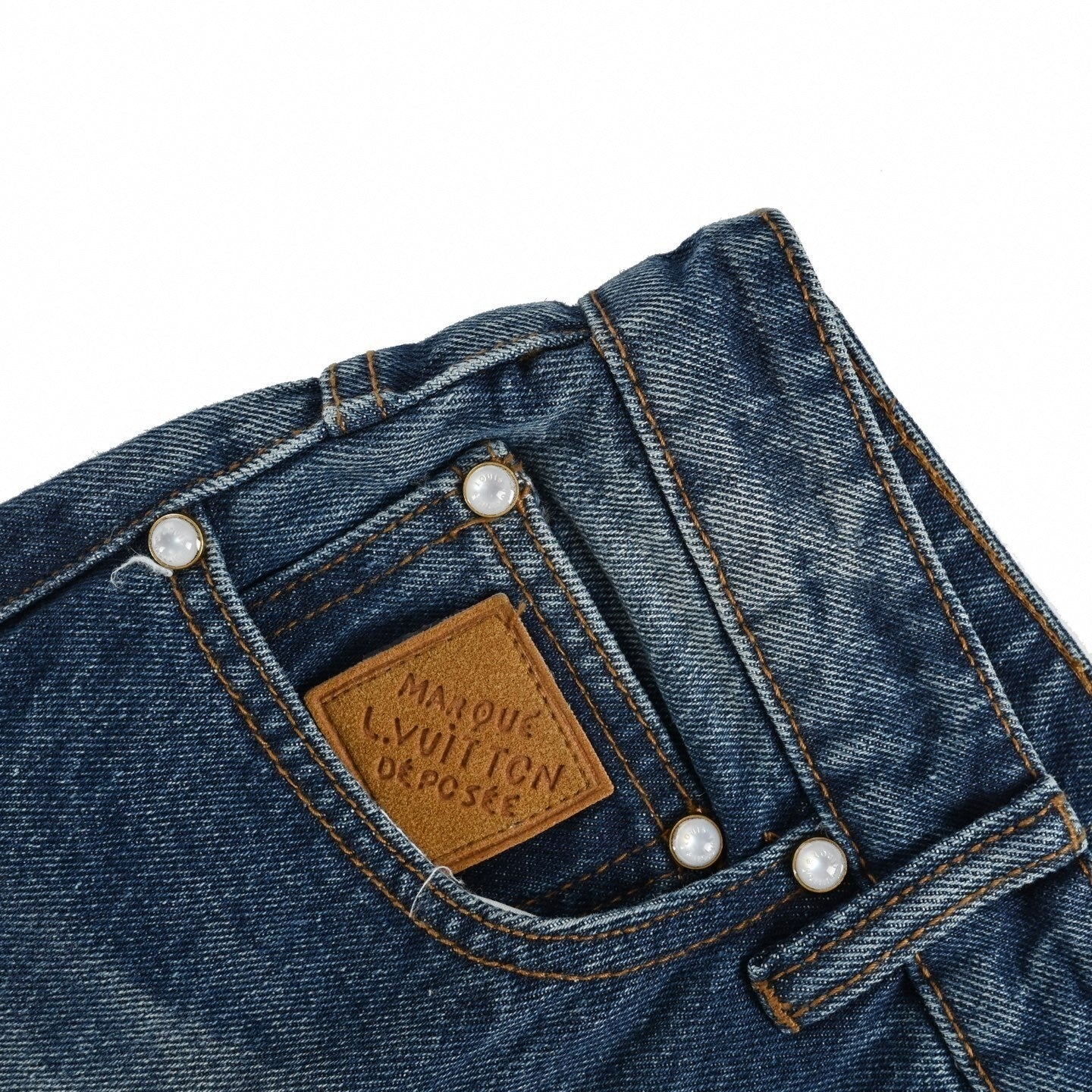 Louis Vuitton Vintage Wash Blue Denim Jeans - image 6