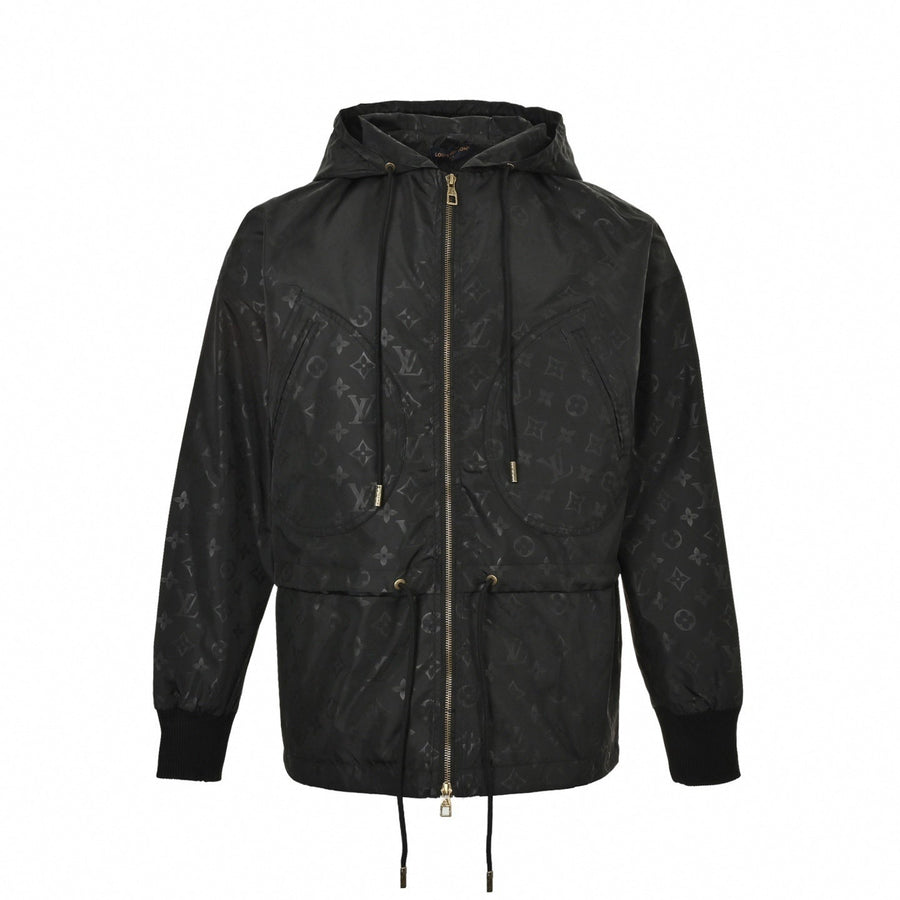 Louis Vuitton Monogram Hooded Windbreaker – Black Technical Edition
