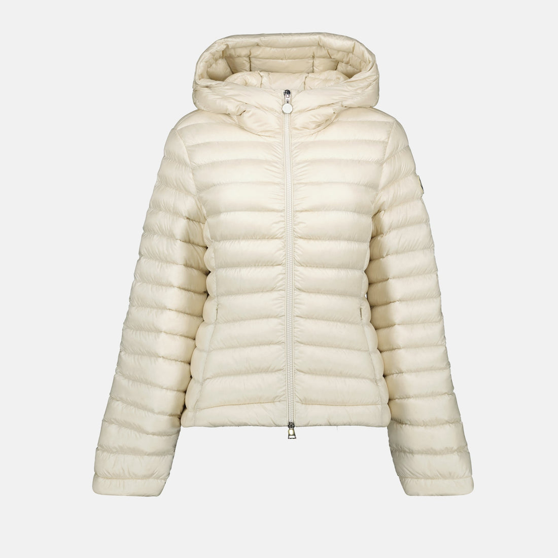 Cream Lightweight Hooded Down Jacket