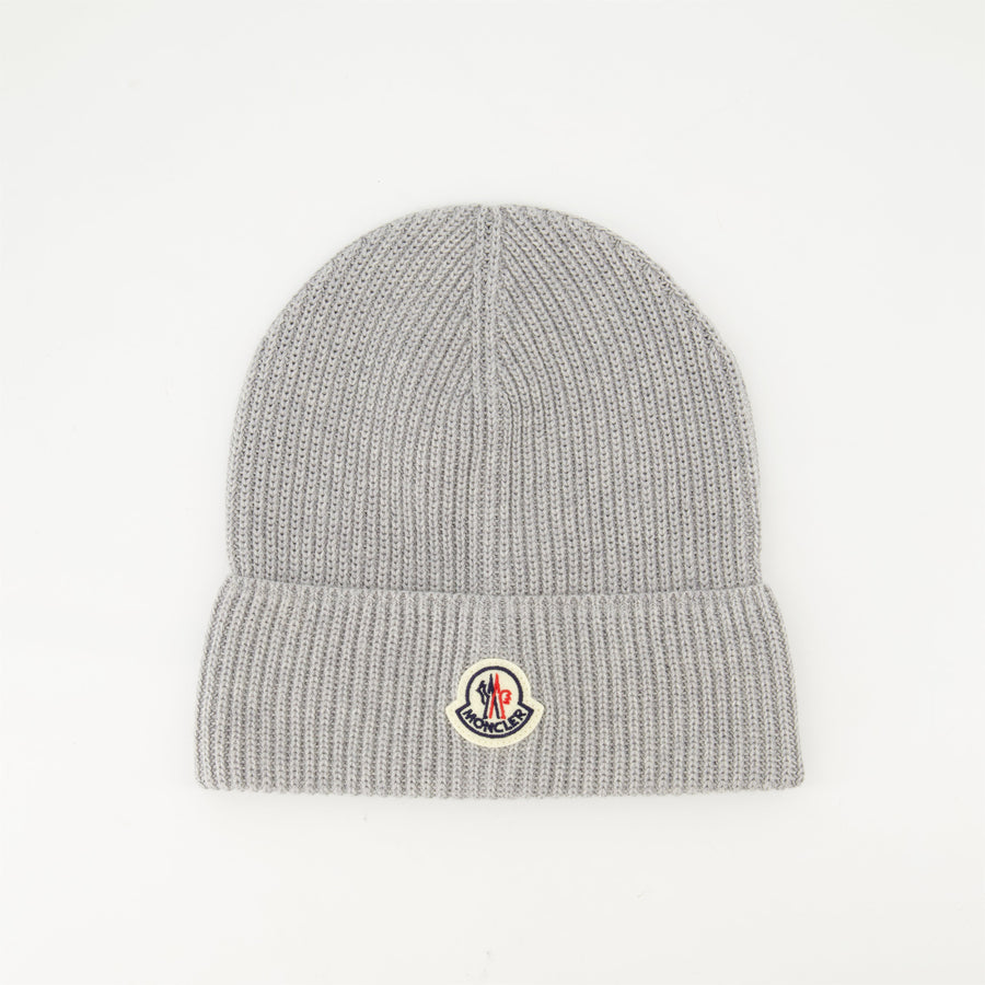 Moncler Gray Knit Beanie