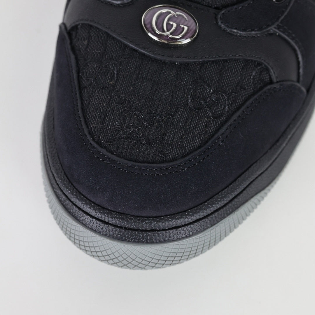 Gucci Screener Sneakers in Black with Web Stripe - image 5