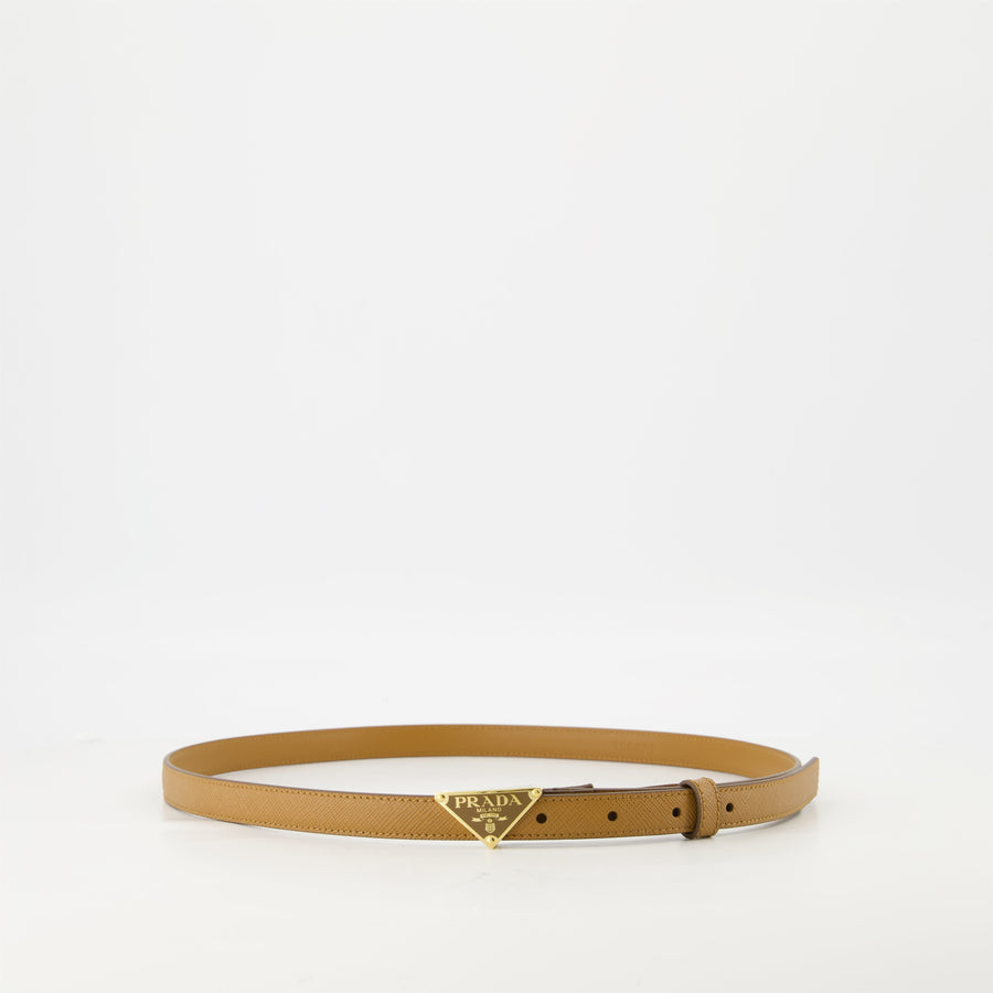 Prada Saffiano Leather Belt – Tan
