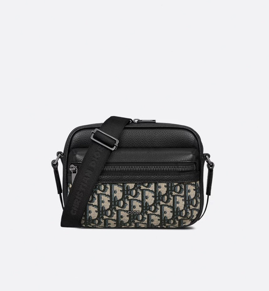 Dior Oblique Canvas & Leather Crossbody Bag