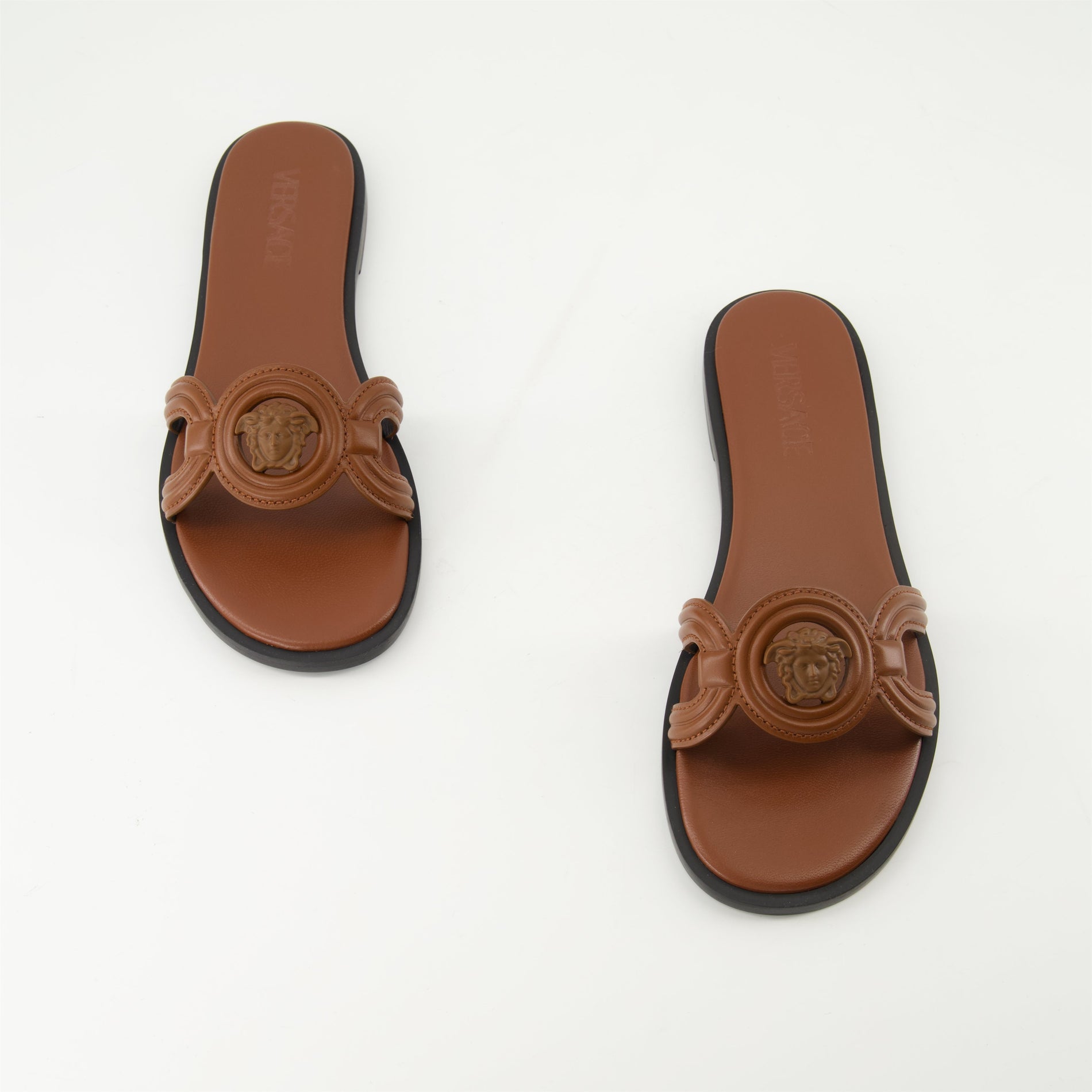Versace Medusa Flat Slide Sandals - image 6