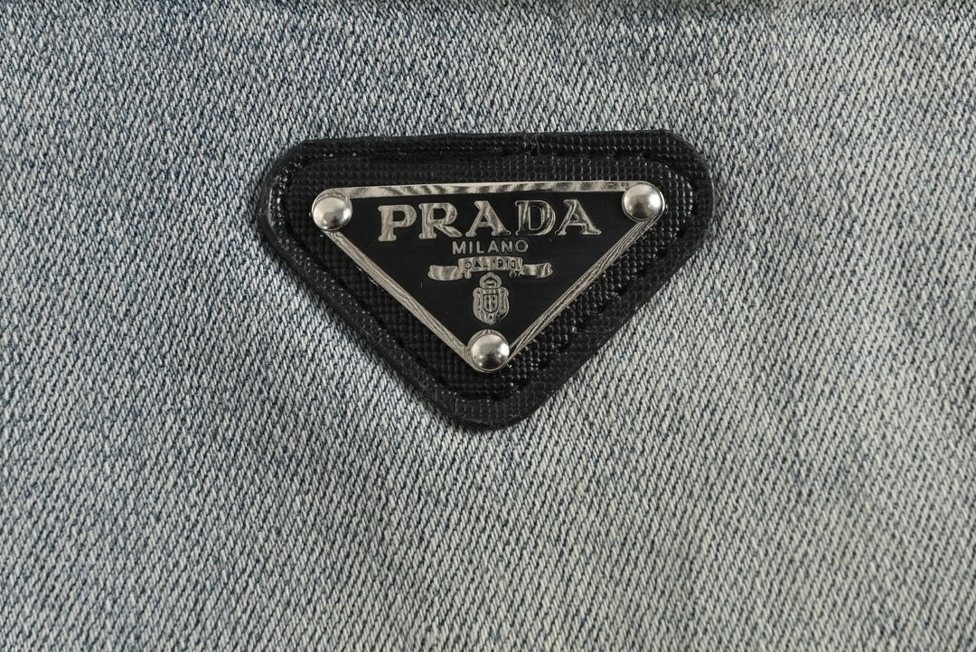 Prada Men's Washed Grey Distressed Denim Jeans - image 7