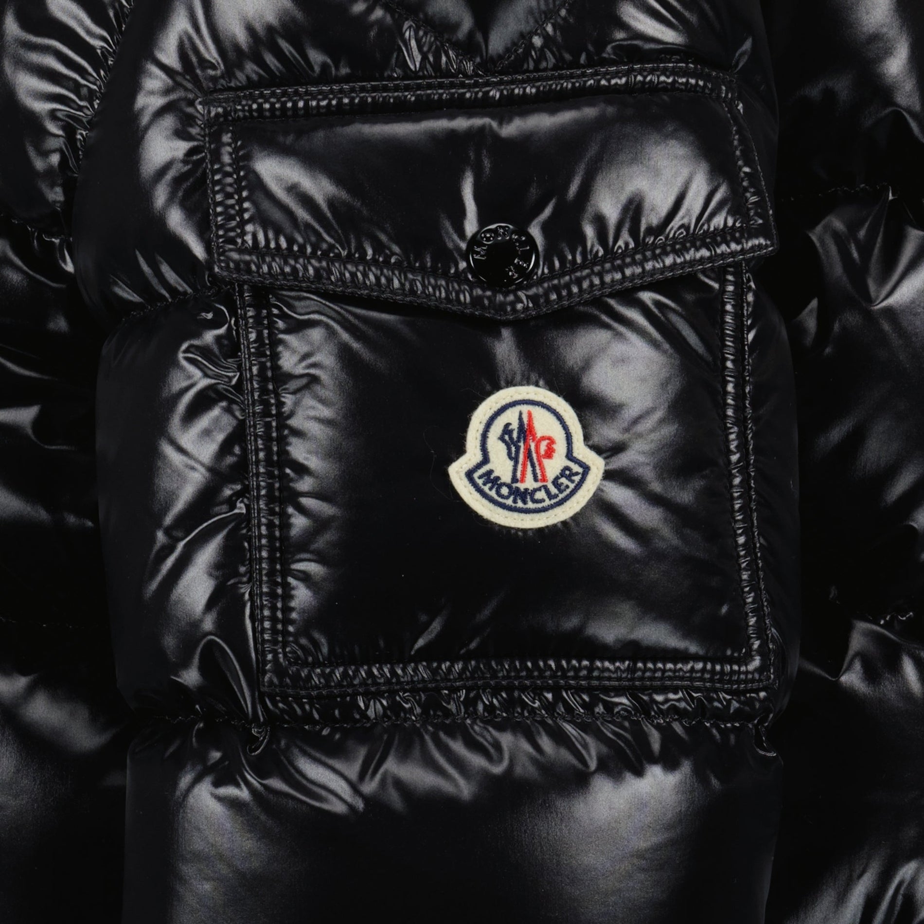 Moncler Black Glossy Hooded Puffer Jacket - image 3