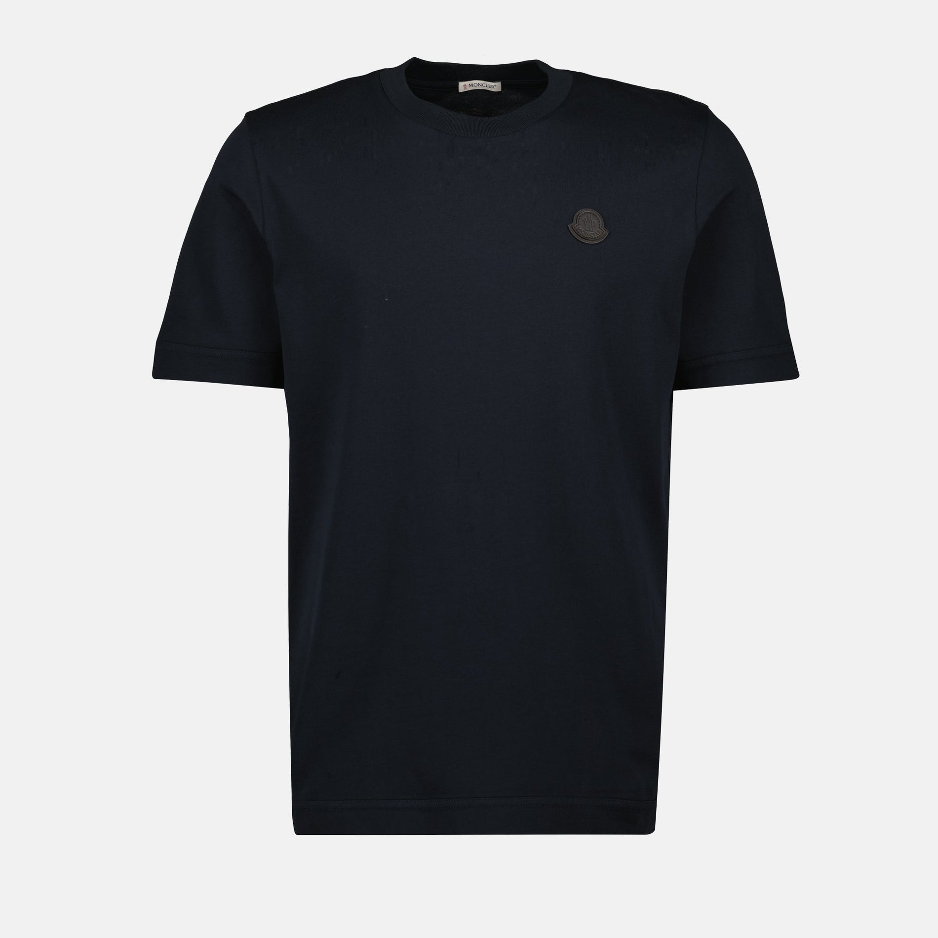 Moncler Leather Logo Cotton T-Shirt