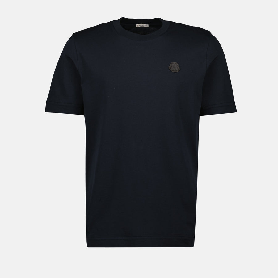 Moncler Leather Logo Cotton T-Shirt