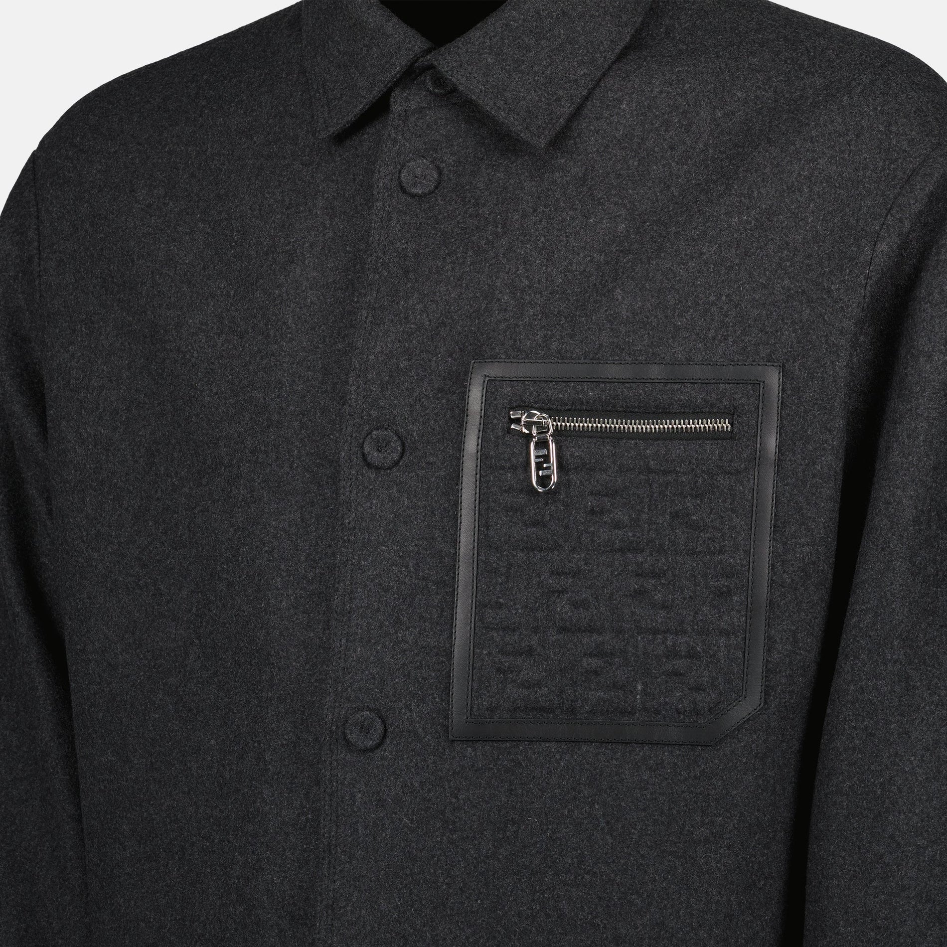 Fendi Wool Shirt Jacket - image 5