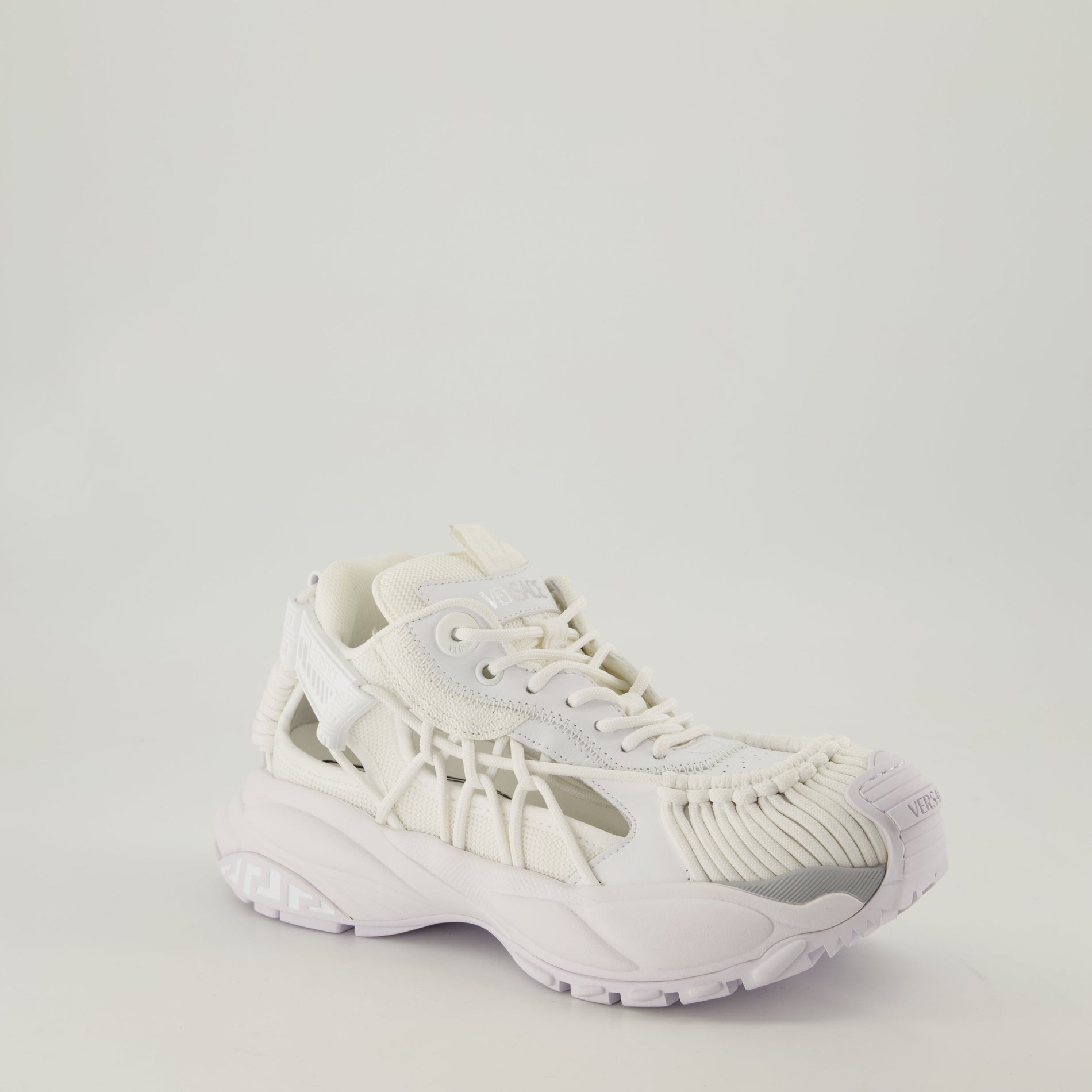 Versace White Cutout Chunky Sneakers - image 2