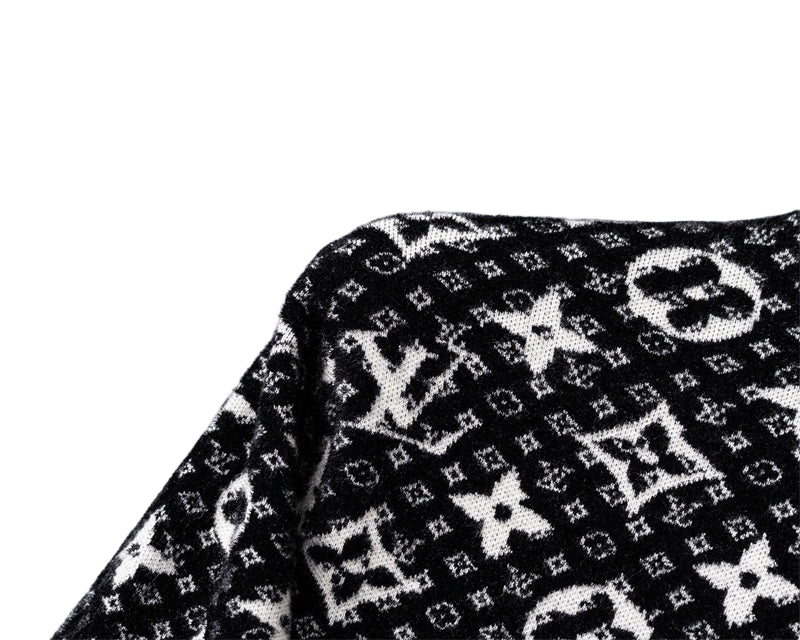 Louis Vuitton LV Black Monogram Knit Sweater - image 8