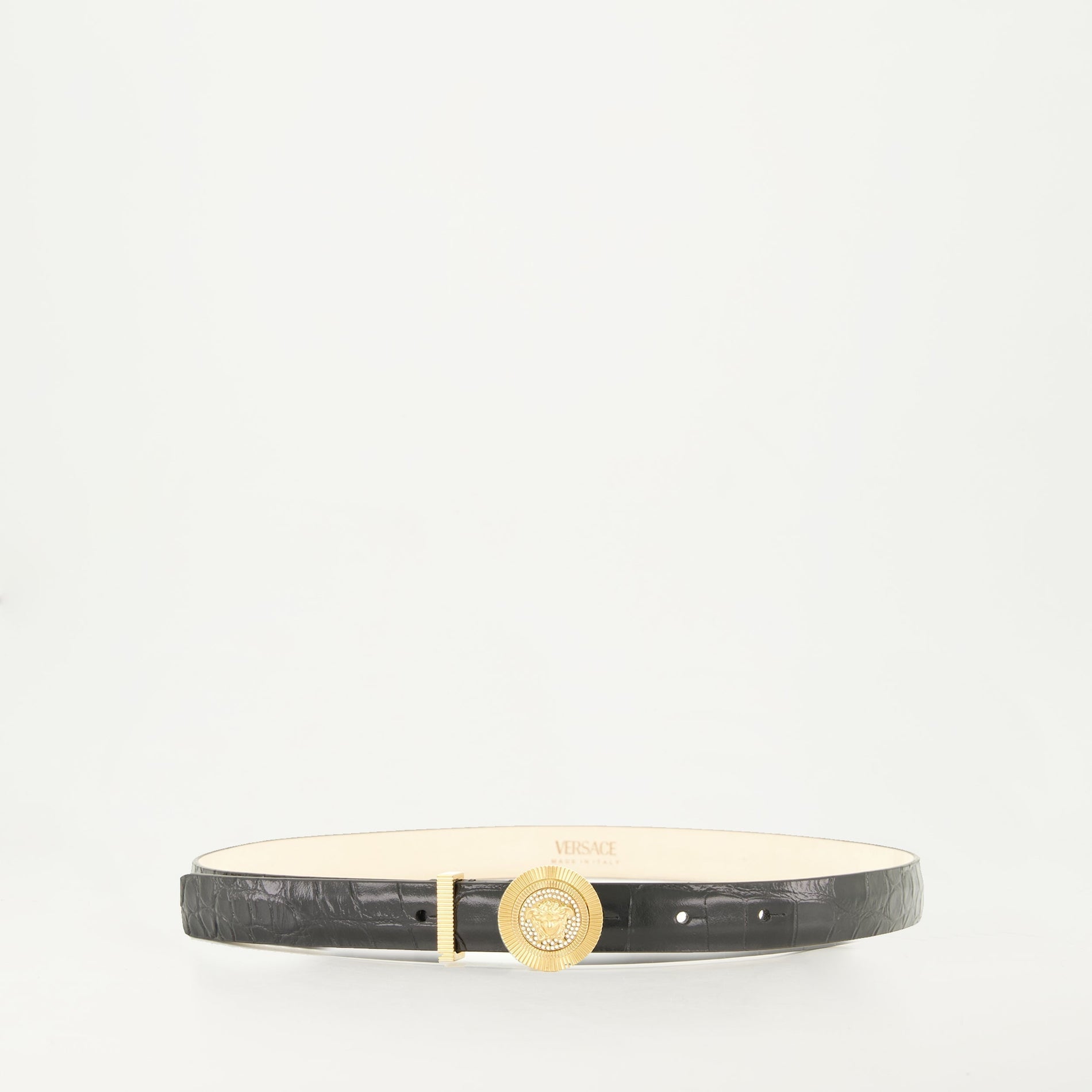Versace Buckle Leather Belt