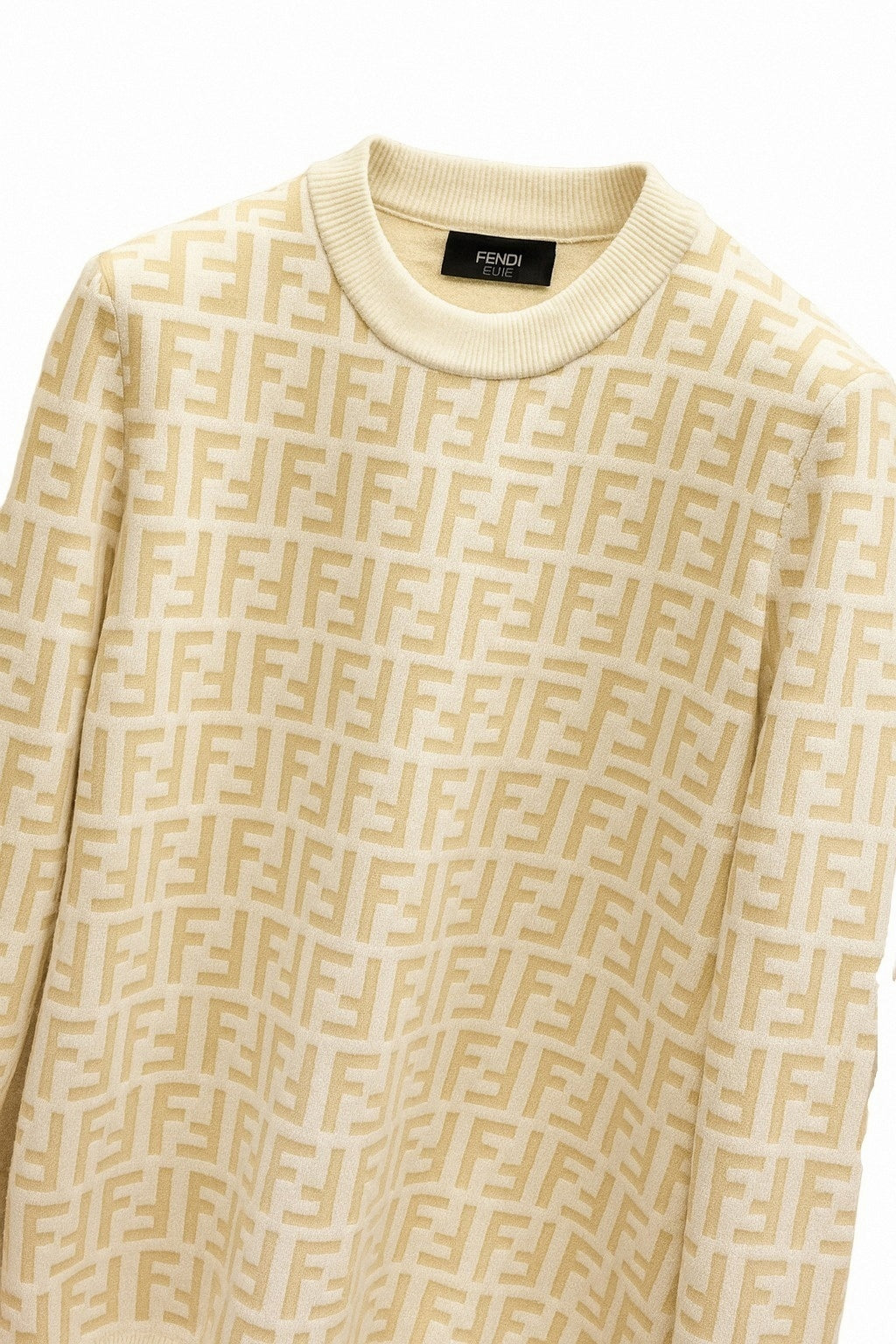Fendi Beige and White Monogram Knit Sweater - image 4