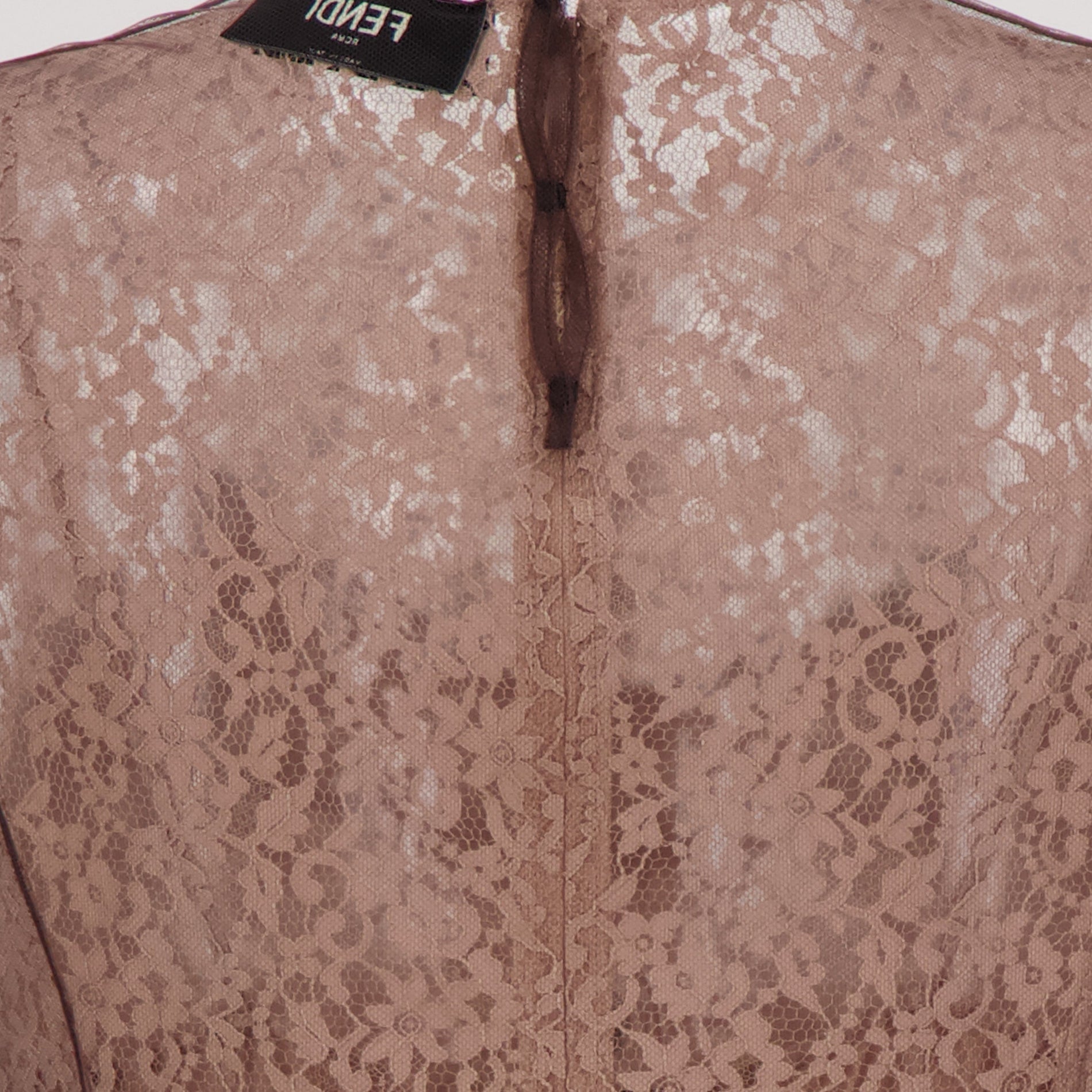Fendi Sheer Lace Overlay Midi Dress - image 4