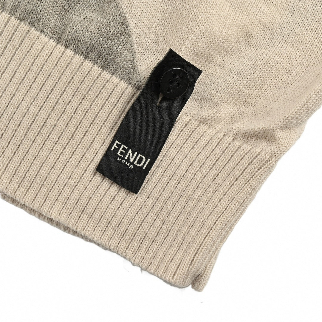 Fendi Diagonal FF Motif Wool Sweater - image 4