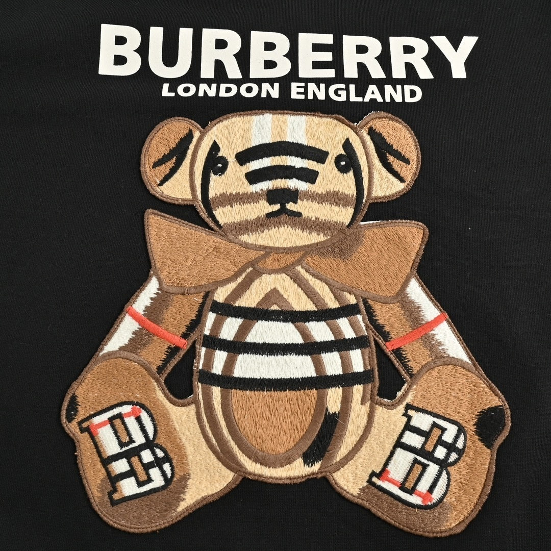 Burberry Thomas Bear Checked Applique Sweatshirt | Black - image 4