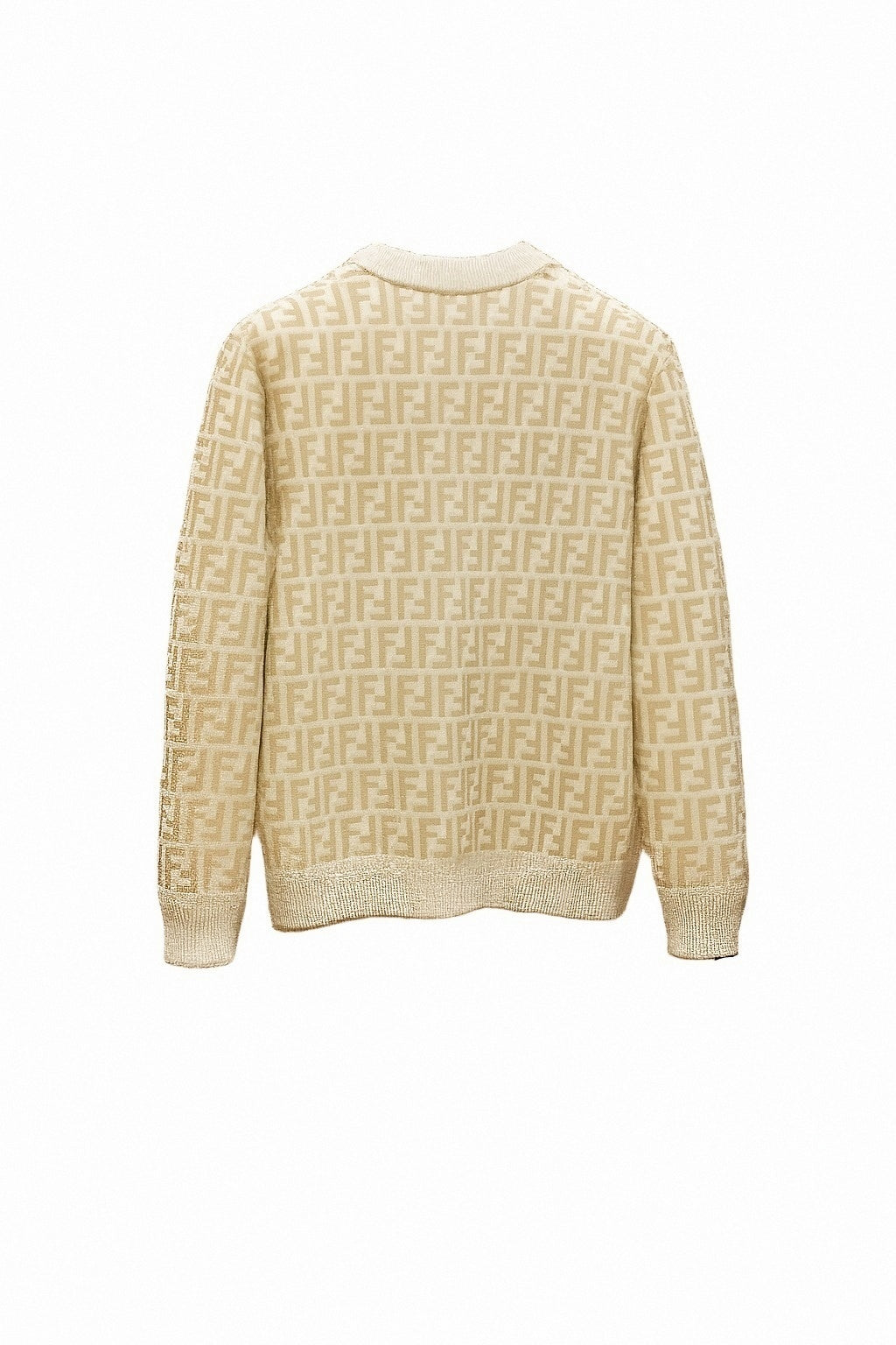 Fendi Beige and White Monogram Knit Sweater - image 2